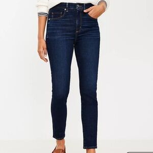 LOFT High Rise Jeans in Deep Blue